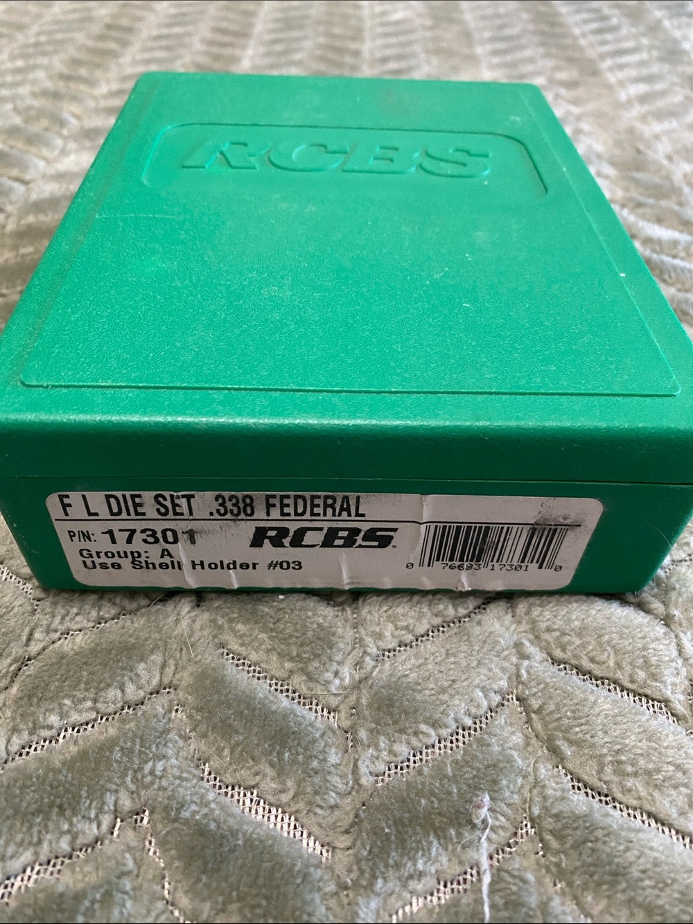 RCBS .338 Federal Full Length Die Set - Green Case